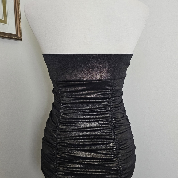 Forever 21 Y2K Shimmer Metallic Ruched Dress - Picture 9 of 11